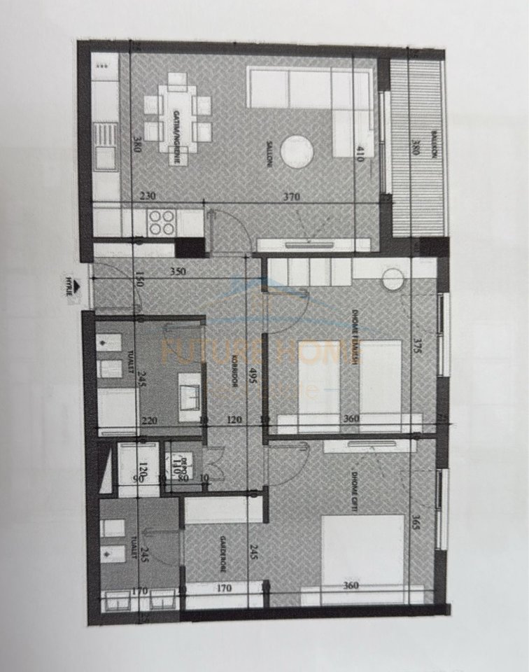 Shitet Apartament 2+1+2+ Depo, Kompleksi “Diellon”, Paskuqan, Tirane