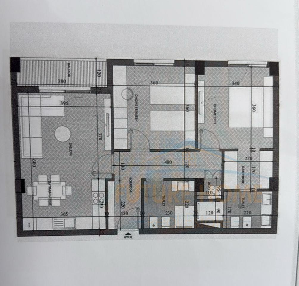 Shitet Apartament 2+1+2, Kompleksi “Diellon”, Paskuqan, Tirane