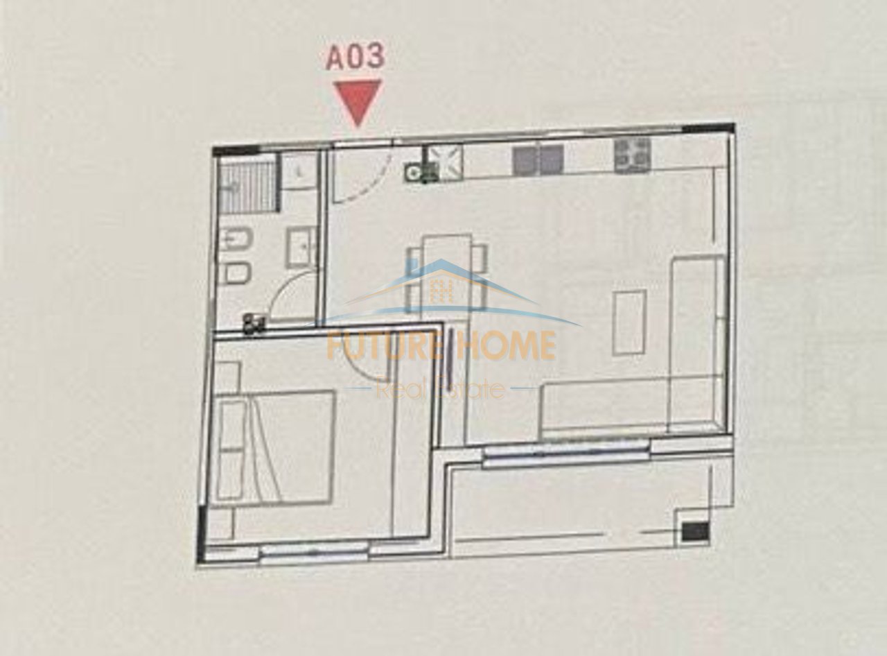 Shitet, Apartament 1+1, Bulevardi i Ri, Tiranë.