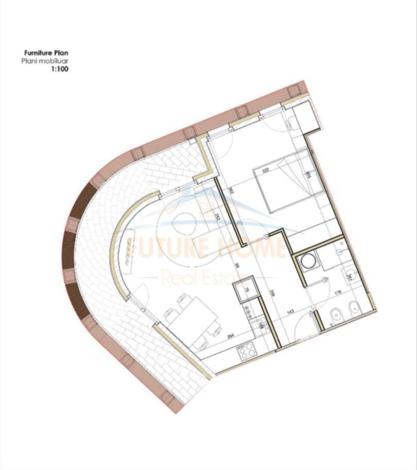 In vendita, Appartamento 1+1, Ex Esposizione, Tirana.