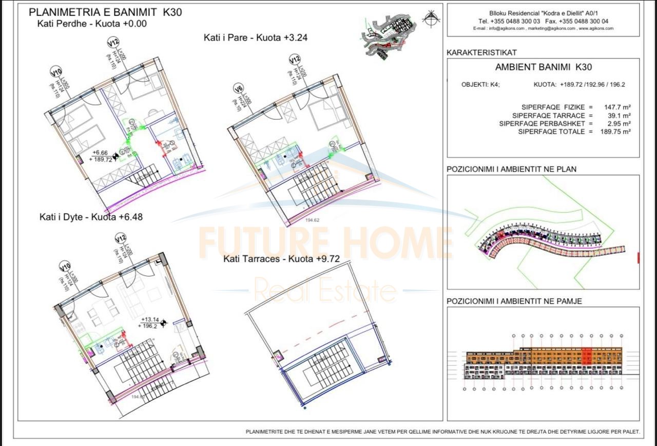 In vendita, Appartamento Triplex 2+1+2, Kodra e Diellit 2