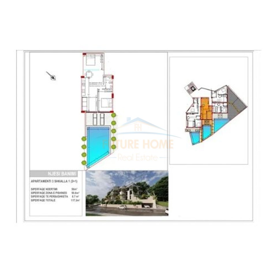 For sale, Apartment 1+1, Rradhima Residence, Vlorë.