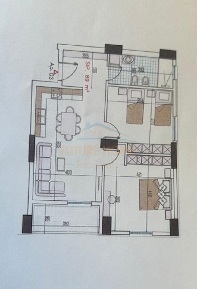 Shitet, Apartament 2+1, Babrru "Monark Residence", Tiranë.