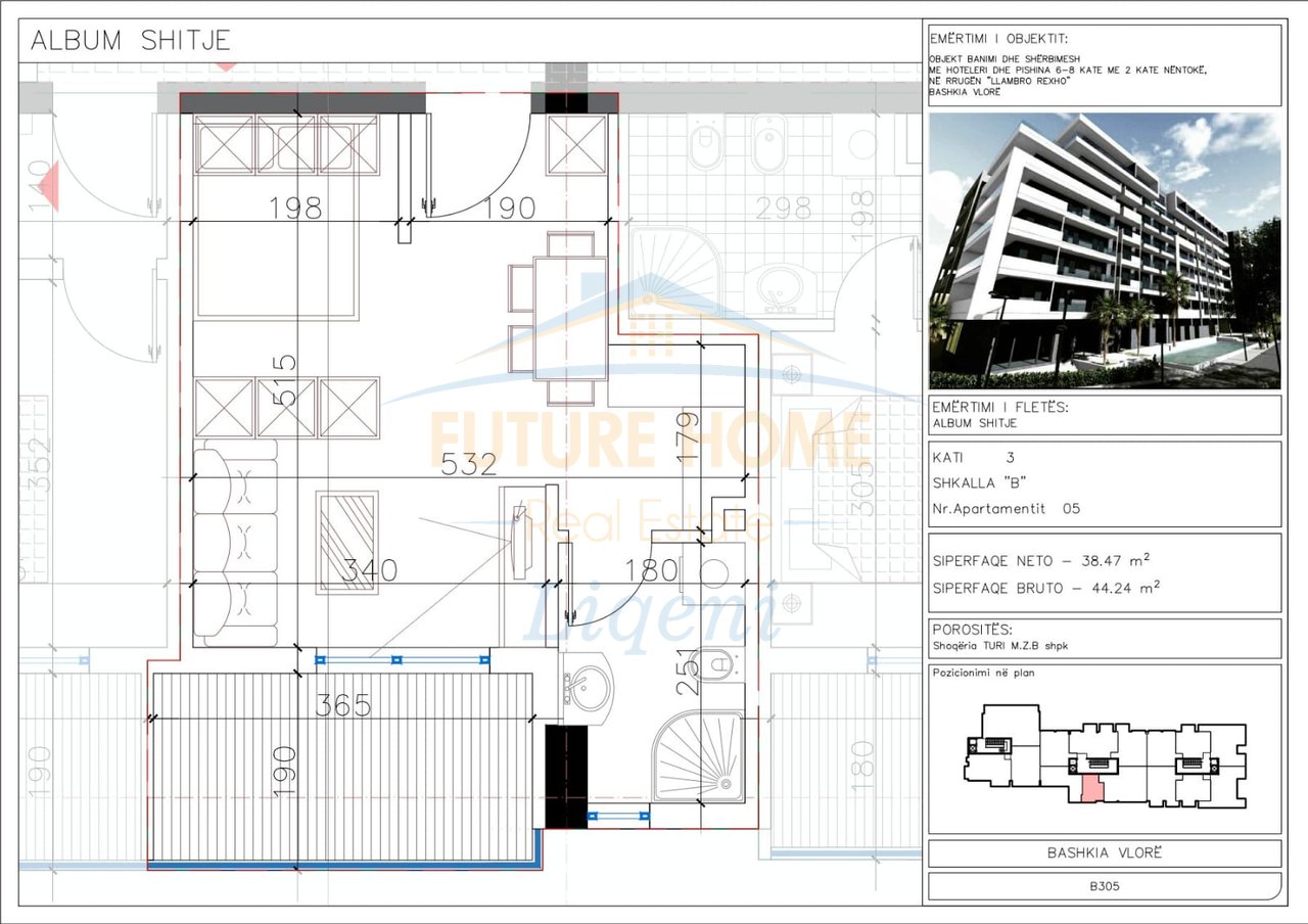 In vendita, Appartamento 1+1, Acqua Fredda, Vlorë.