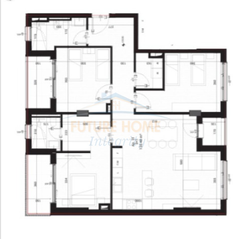For sale, Apartment 3+1+2, Park Houses Residence, Tirana.