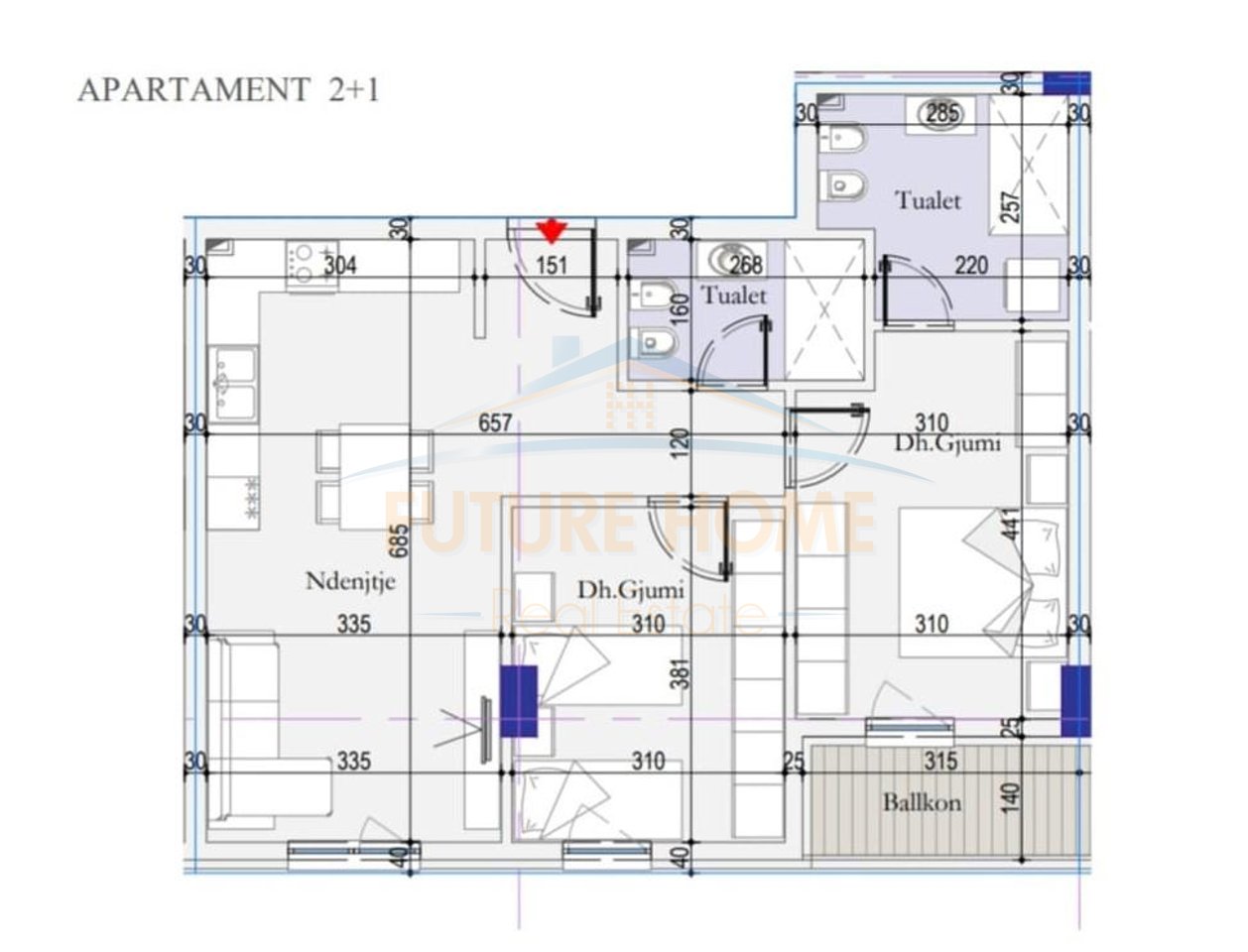 In vendita, Appartamento 2+1+2, Tirana Entry 2, Tirana.