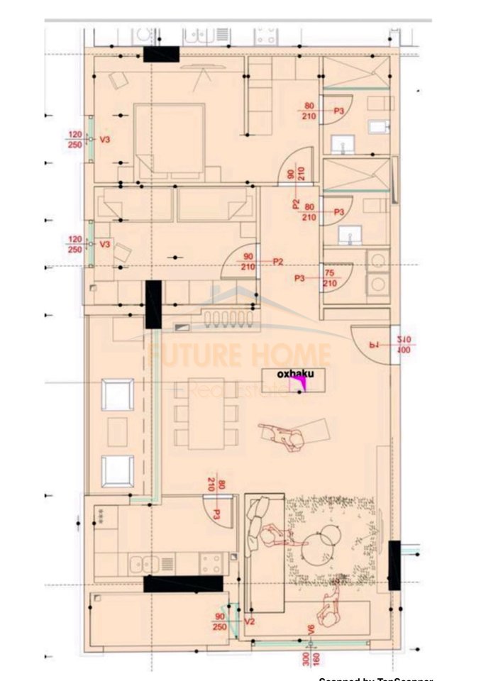 SHITET APARTAMENT 2+1 TEK KOMPLEKSI ASL, OXHAKU, TIRANE.