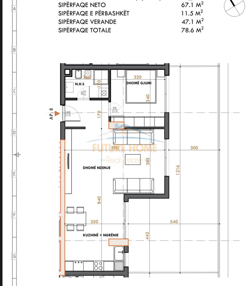 For sale, 2+1 Apartment, Dritan Hoxha Street, Tirana.