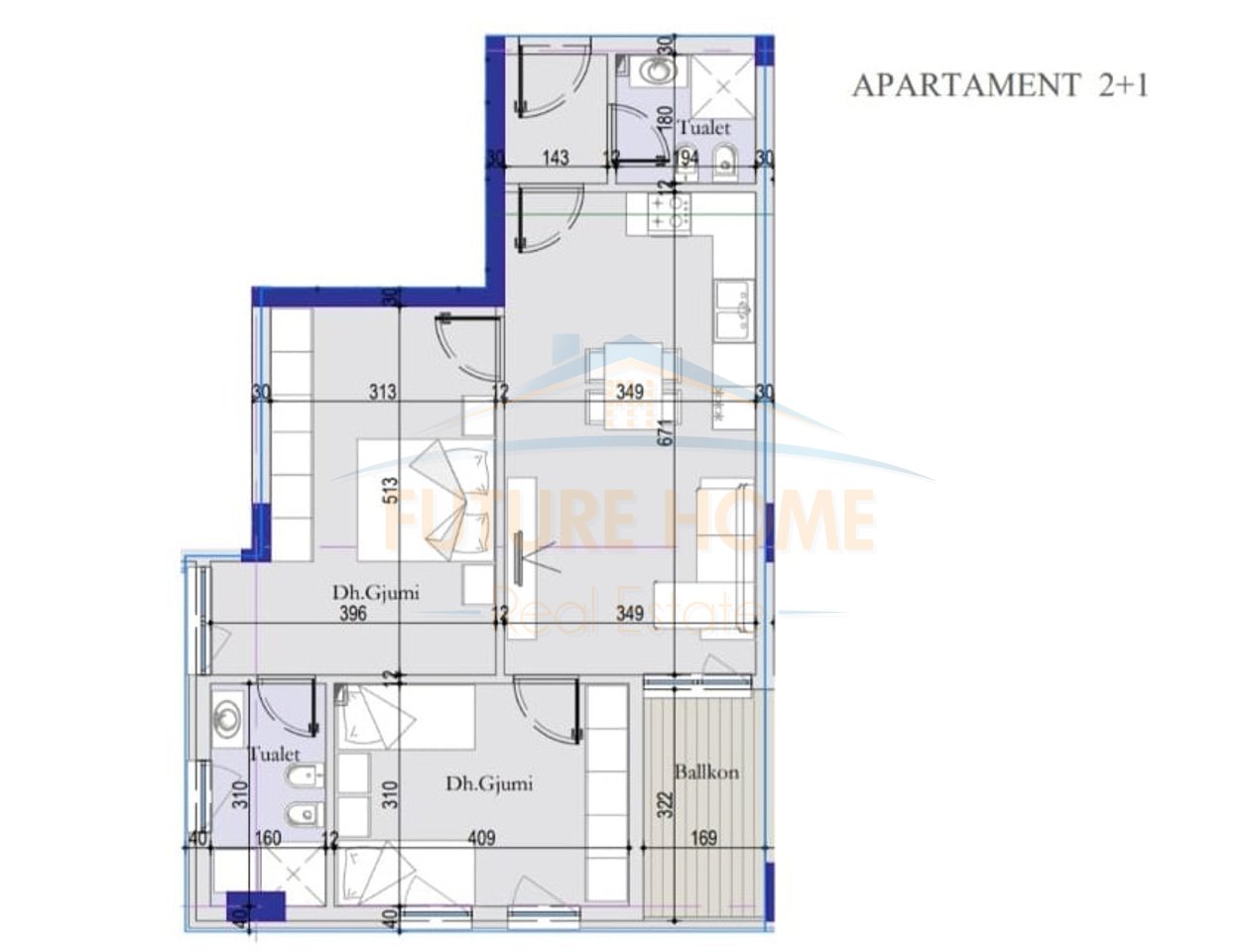 Shitet, Apartament 2+1+2, Tirana Entry 2, Tiranë.