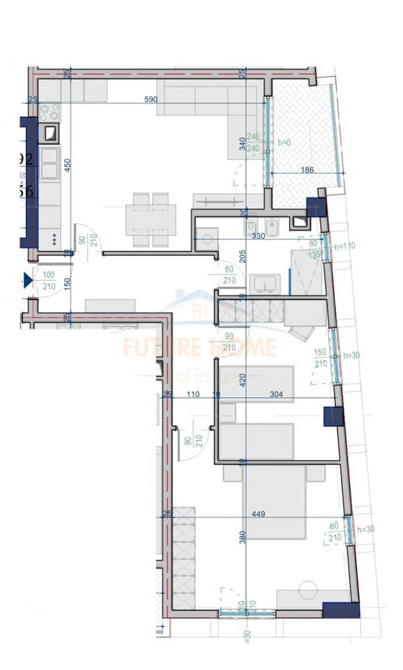 For sale, Apartment 2+1+2, "FAEA EVER" Residence, Paskuqan, Tirana.