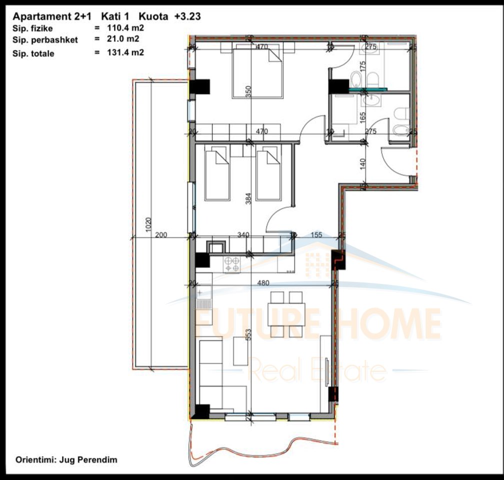 For sale, 2+1 Apartment, "Aluna" Complex, Paskuqan.
