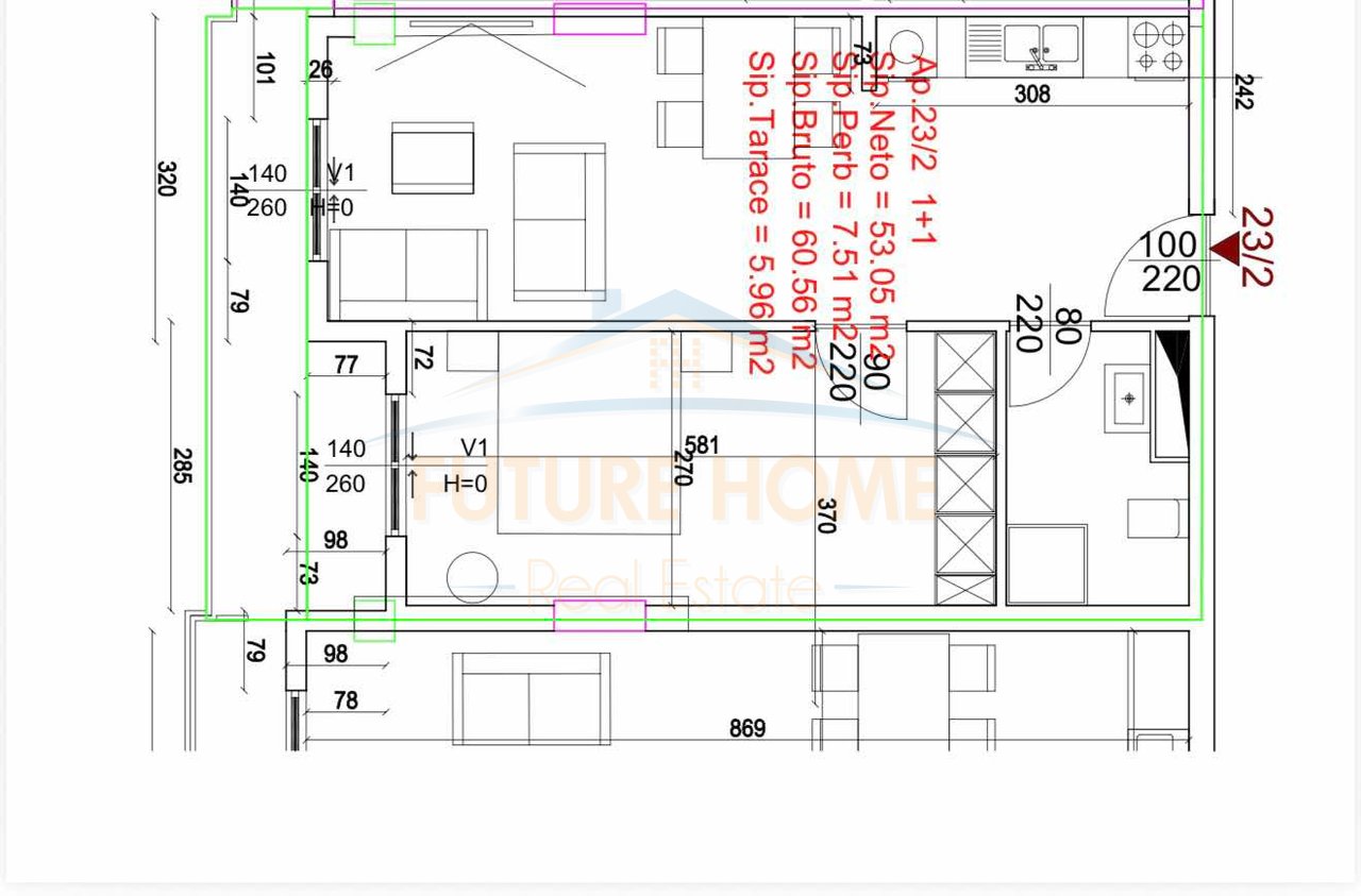 Vendesi Appartamento 1+1, Eagle Residence, Dogana, Tirana