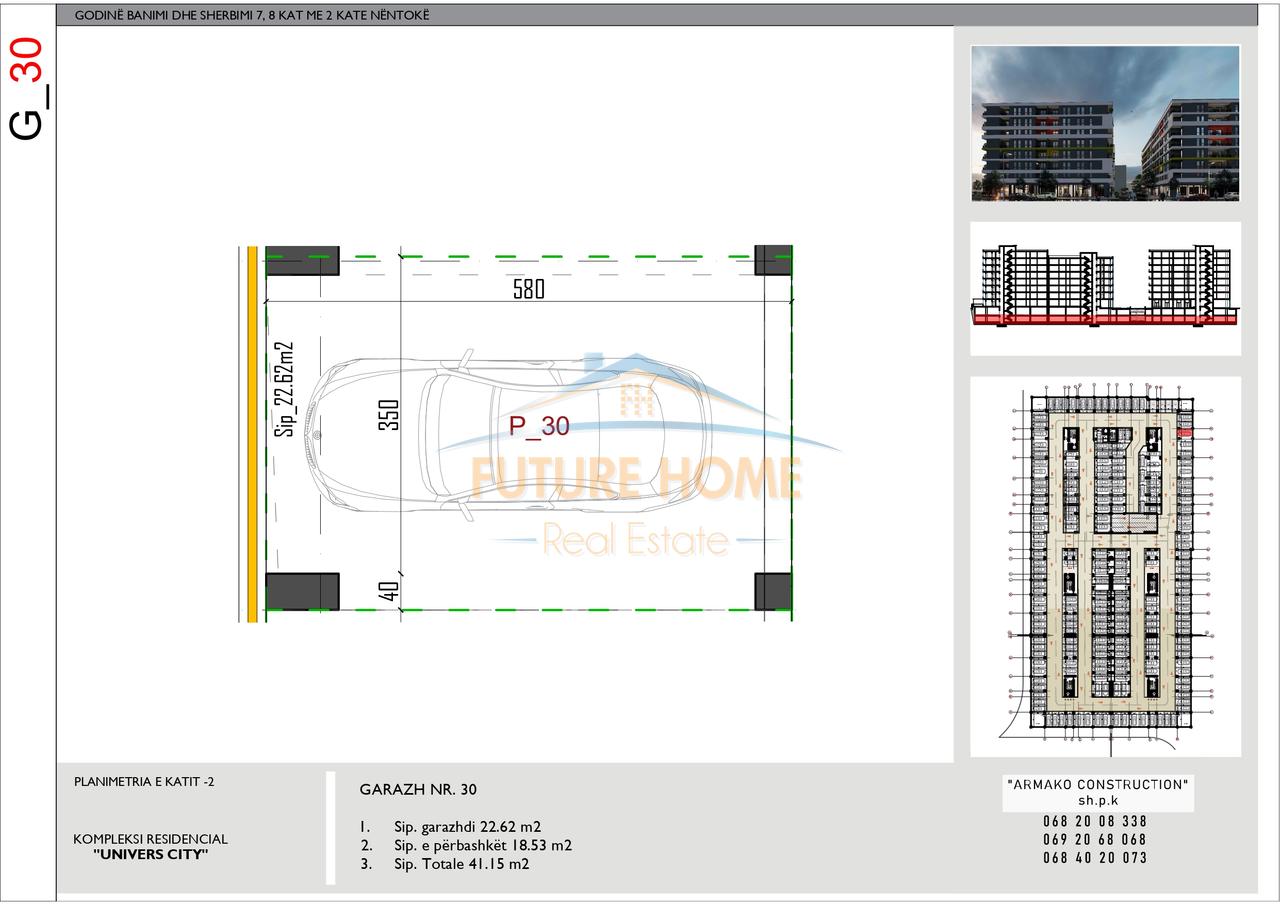 In vendita, Garage, Complesso Univers City, QTU, Tirana.