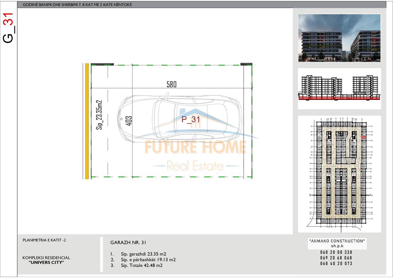 In vendita, Garage, Complesso Univers City, QTU, Tirana.
