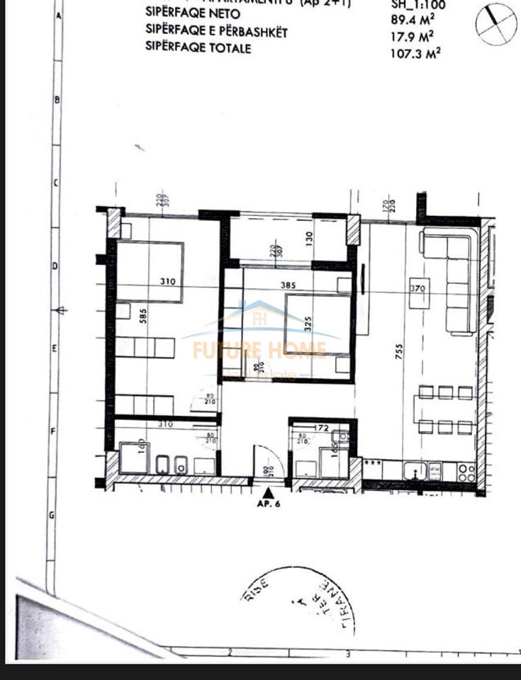 Shitet, Apartament 2+1+2, Fusha e Aviacionit, Tiranë.