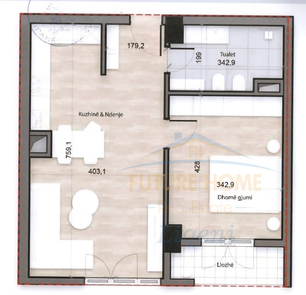 Shitet, Apartament 1+1, '' Splendor '' Residence, Porcelan.