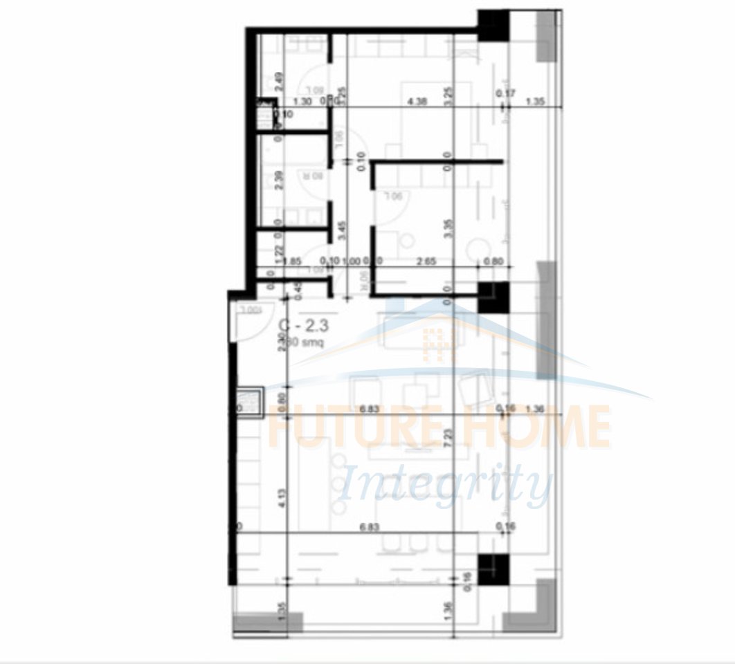 Shitet, Apartament 2+1+2+Depo, Book Building, Tiranë.