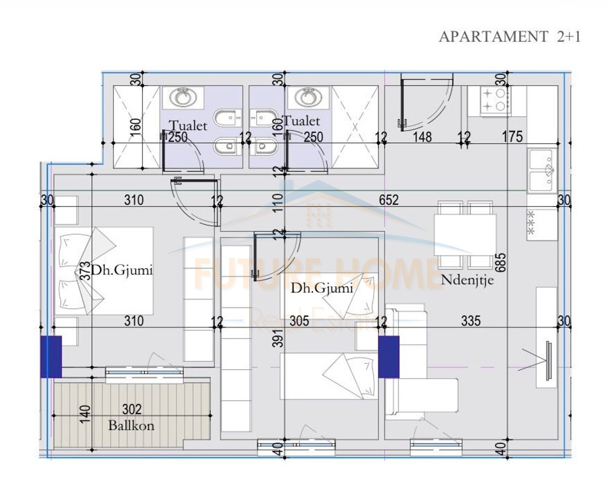 For sale, Apartment 2+1+2, Tirana Entry 2, Tirana