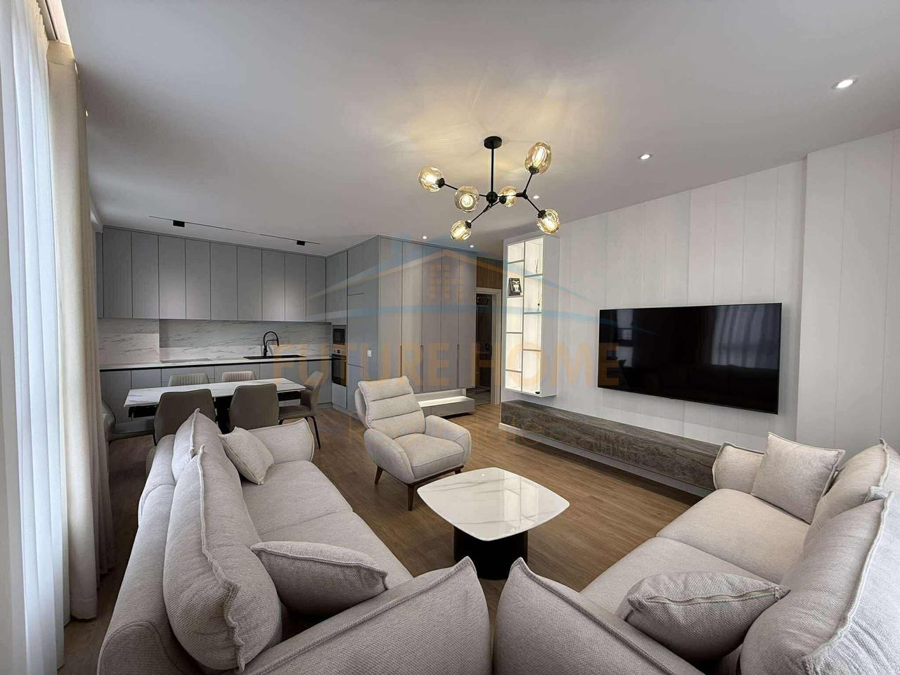 For rent, 2+1+2 apartment + parking space, New Boulevard, Tirana.