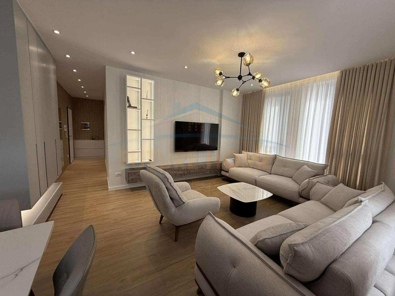 For rent, 2+1+2 apartment + parking space, New Boulevard, Tirana.