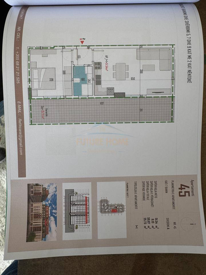 Shitet, Apartament 1+1, Kamëz, Tiranë.