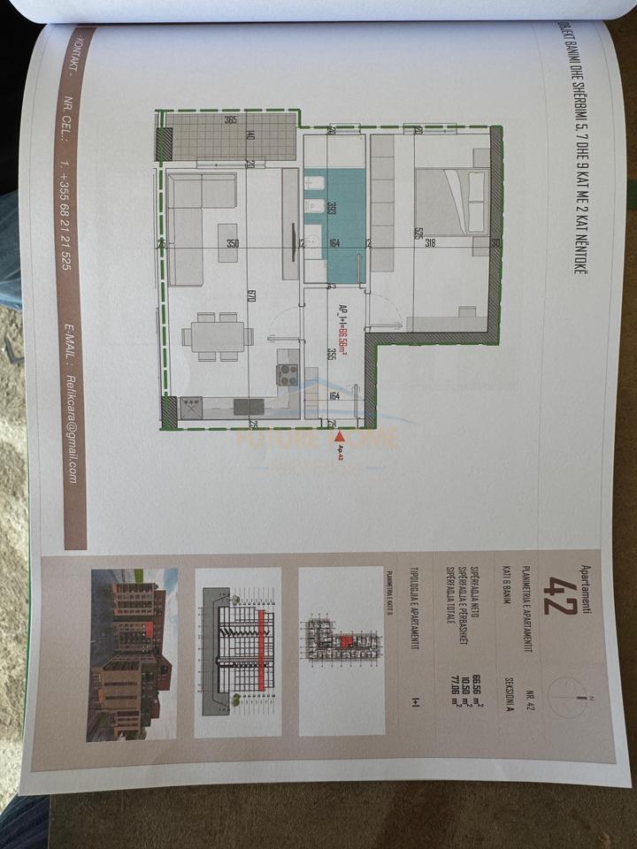 Shitet, Apartament 1+1, Kamëz, Tiranë.