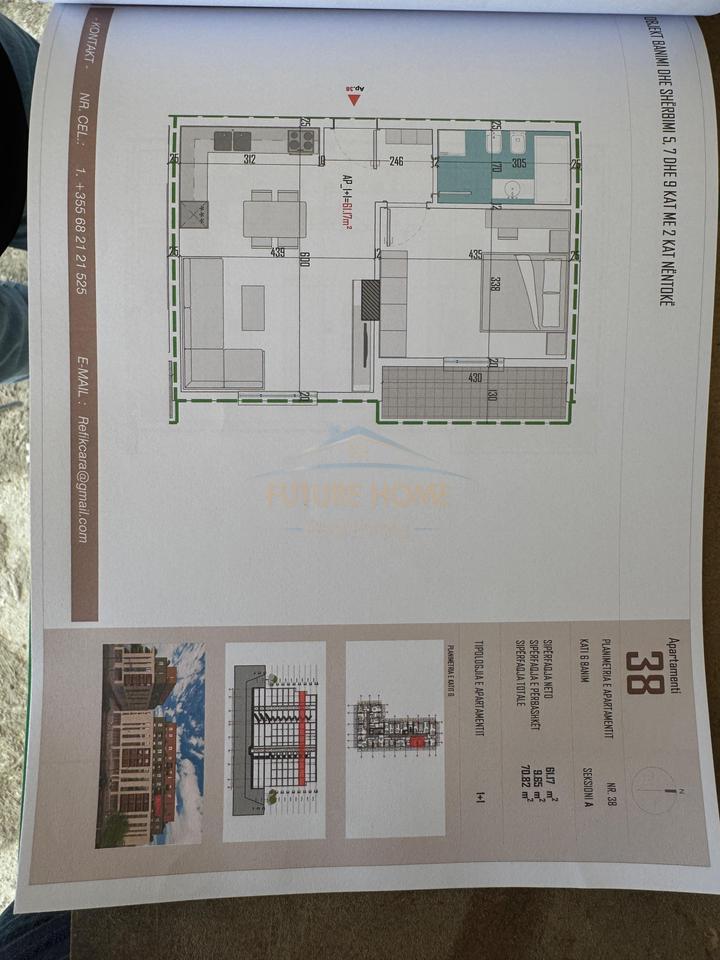 Shitet, Apartament 1+1, Kamëz, Tiranë.