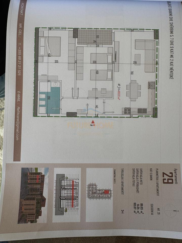 Shitet, Apartament 2+1, Kamëz, Tiranë.