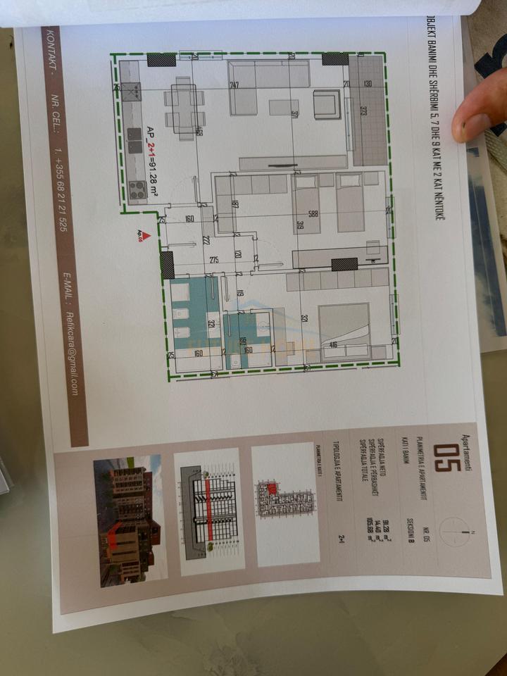 For sale, Apartment 2+1+2, Kamëz, Tirana.