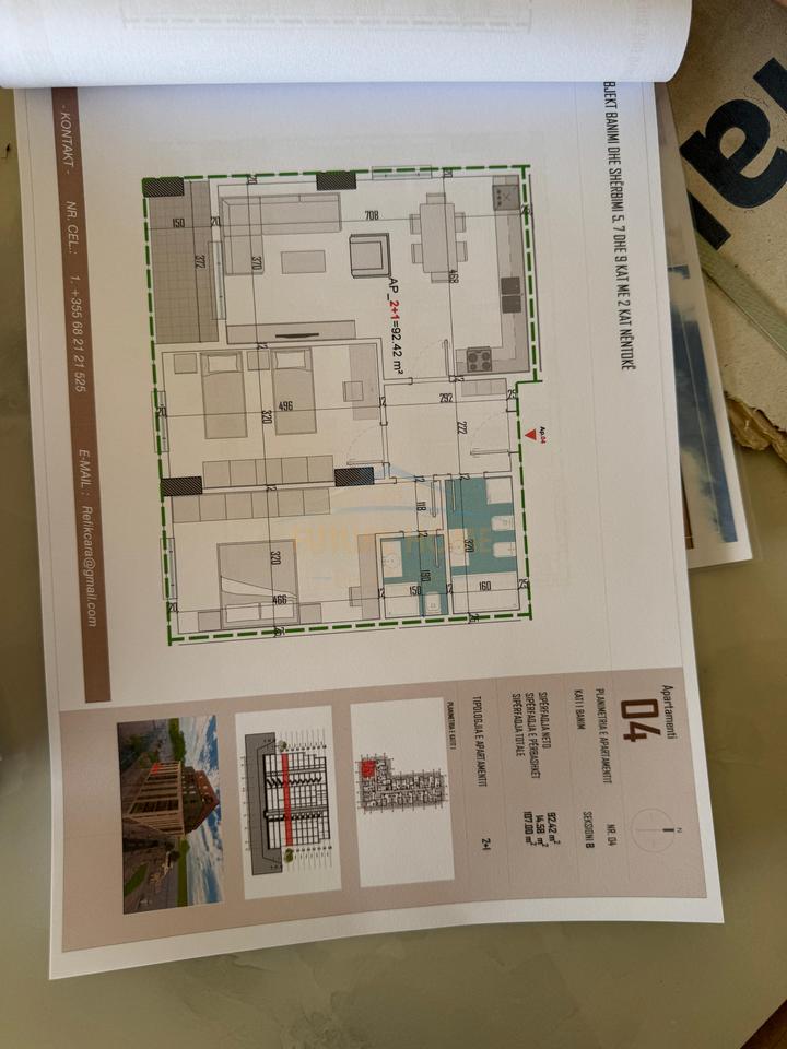 For sale, Apartment 2+1+2, Kamëz, Tirana.