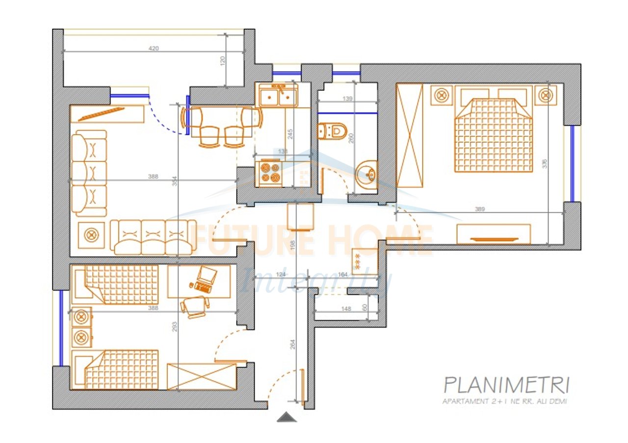 For sale, 2+1 Apartment, Ali Demi, Tirana.