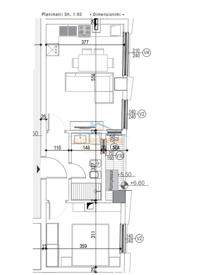 For sale, 1+1 Apartment, Paris Commune, Tirana.
