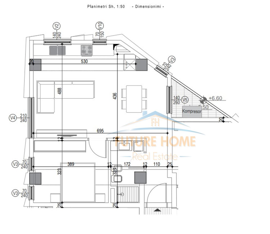 For sale, 1+1 Apartment, Komuna e Parisit, Tirana.