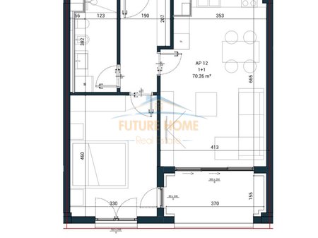 Shitet, Apartament 1+1, Sun Palasë  Residence