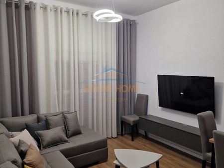 For rent, 1+1 apartment with parking space in Kadiu Residence, Alidemi, Tirana.