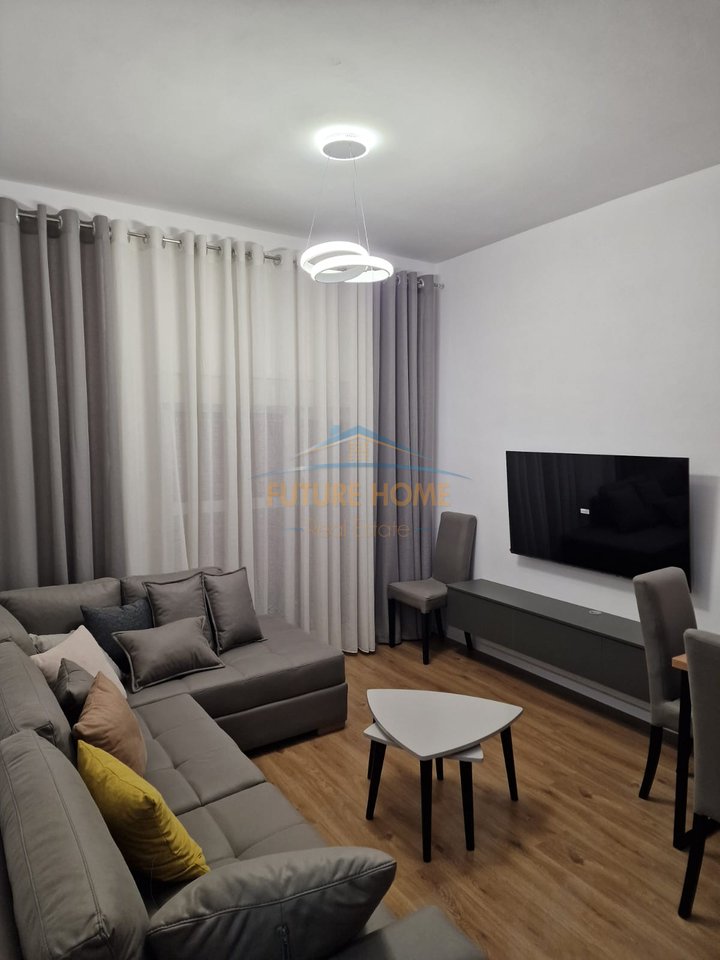 For rent, 1+1 apartment with parking space in Kadiu Residence, Alidemi, Tirana.