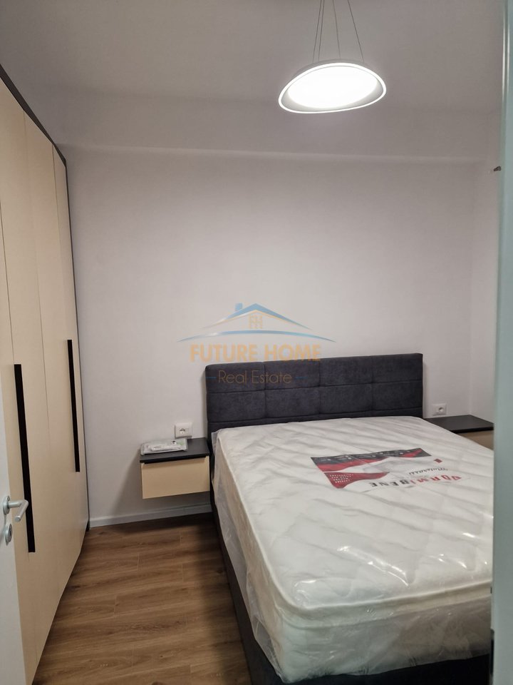 For rent, 1+1 apartment with parking space in Kadiu Residence, Alidemi, Tirana.