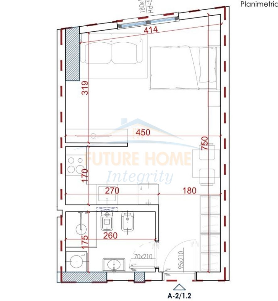 For sale, Studio apartment, House Residence, Tirana.