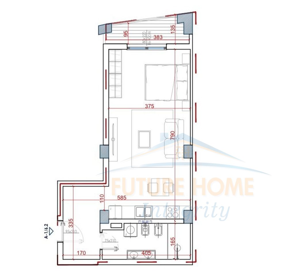 For sale, Studio apartment, House Residence, Tirana.