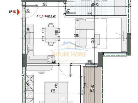 Shitet, Apartament 1+1, ''Tirana View Residence'', Pakuqan.