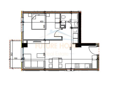 Shitje, Apartament 1+1, "Aluna Residence", Paskuqan, Tiranë.