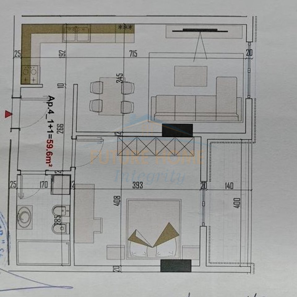 For sale, Apartment 1+1, Color Splash Residence, Paskuqan, Tirana.