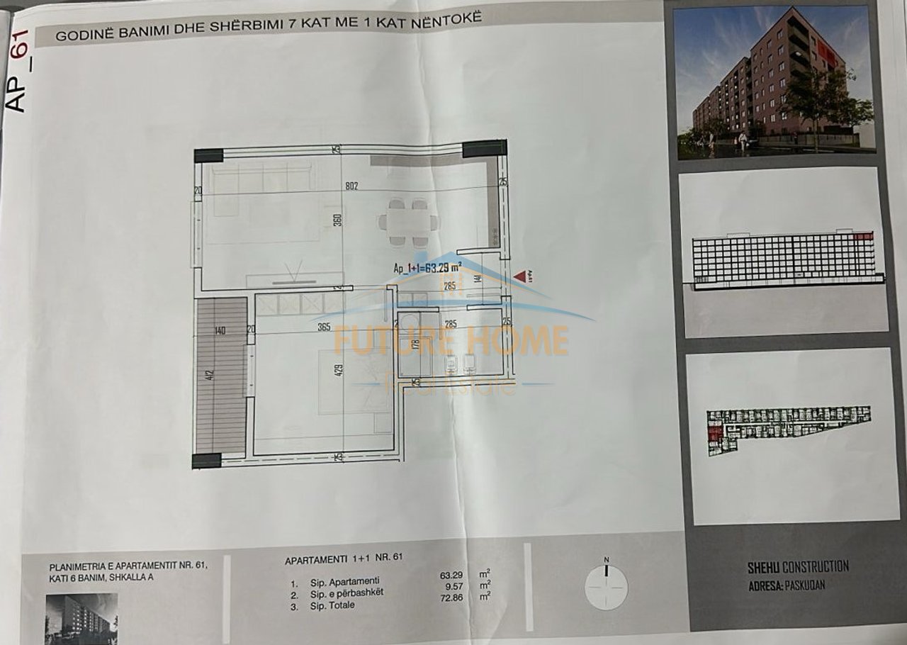 For sale, 1+1 Apartment, Majestic Residence, Paskuqan, Tirana