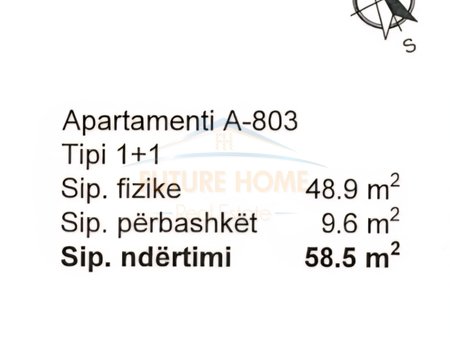 Shitet, Apartament 1+1, Rezidenca "Tiktaalik" Qerret, Durres