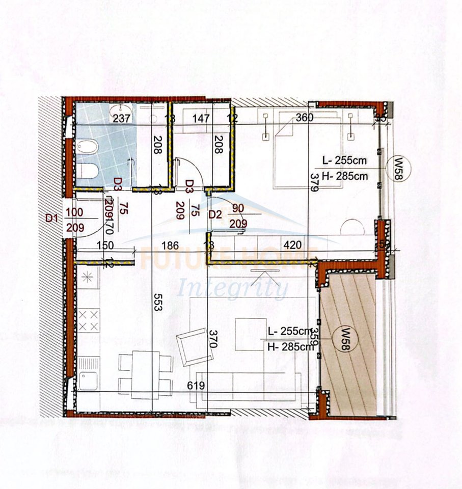 In vendita, Appartamento 1+1, Residenza Golden Gate Tirana.