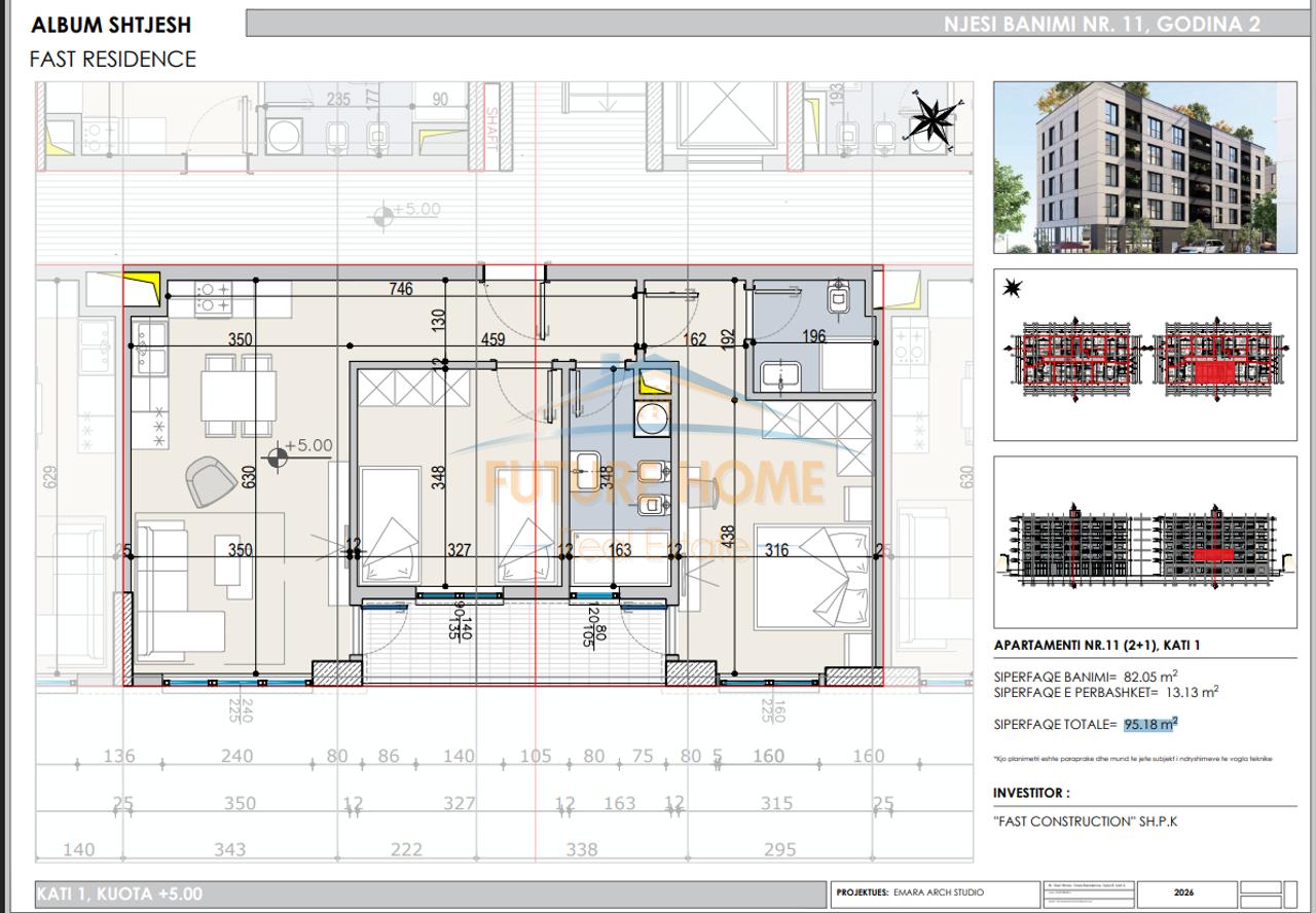 In vendita, Appartamento 2+1, Fast Residence, Paskuqan, Tirana