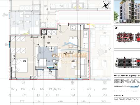 Shitet, Apartament 1+1, Fast Residence, Paskuqan, Tiranë