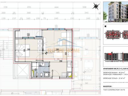 Shitet, Apartament 1+1, Fast Residence, Paskuqan, Tiranë