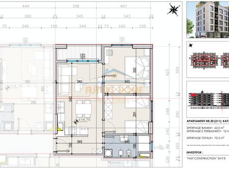 Shitet, Apartament 2+1, Fast Residence, Paskuqan, Tiranë