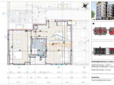 Shitet, Apartament 1+1, Fast Residence, Paskuqan, Tiranë